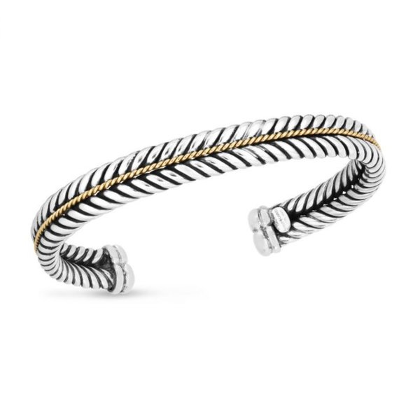 Ferrari Men's Silver & 18K Cuff Bracelet - Picture 2 of 2